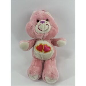 VTG Kenner Care Bears 1983 GIVE A LOT Bear Plush 13" Pink Hearts Stuffed Animal
